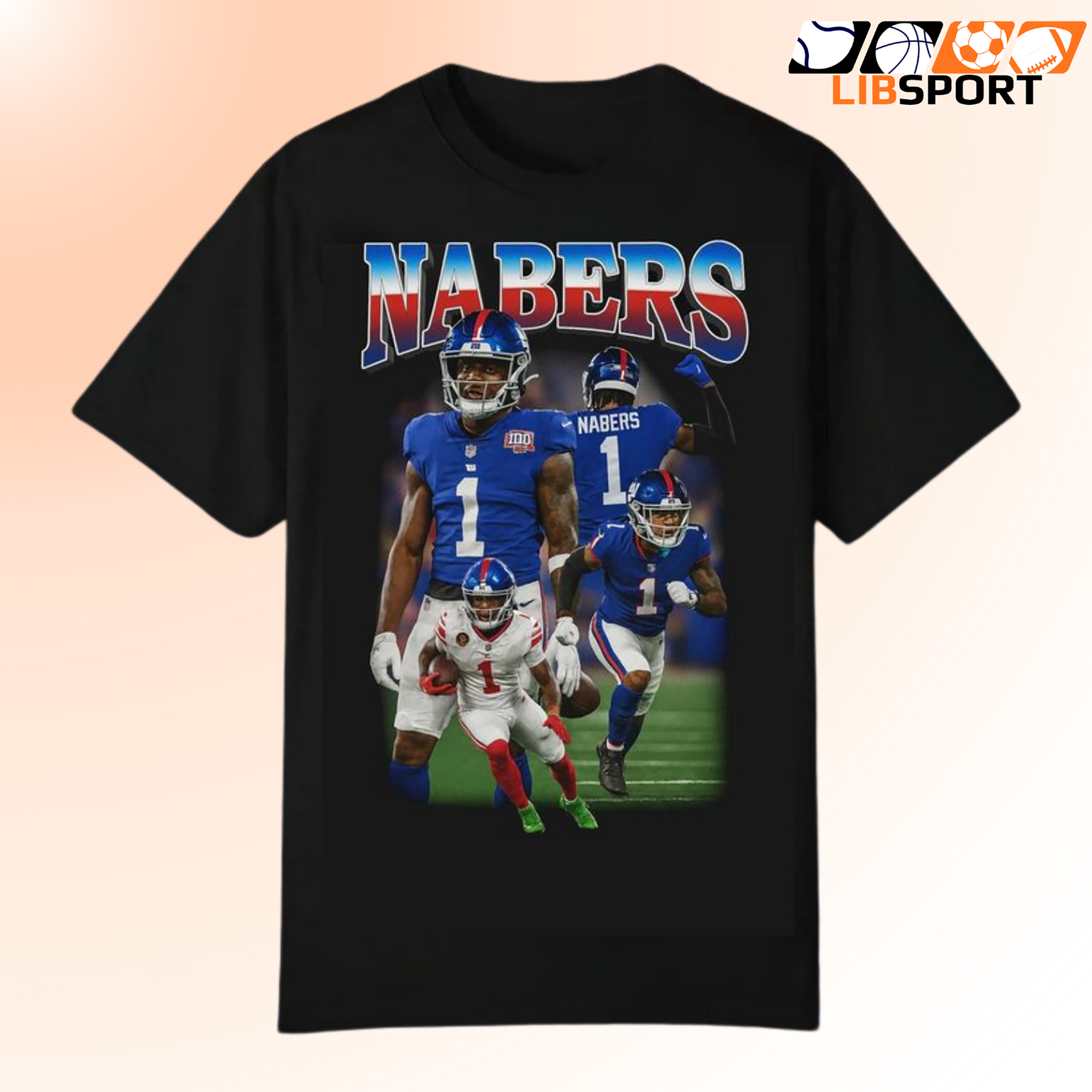Malik Nabers Shirt, New York Giants T-Shirt, Vintage Bootleg Football Tee